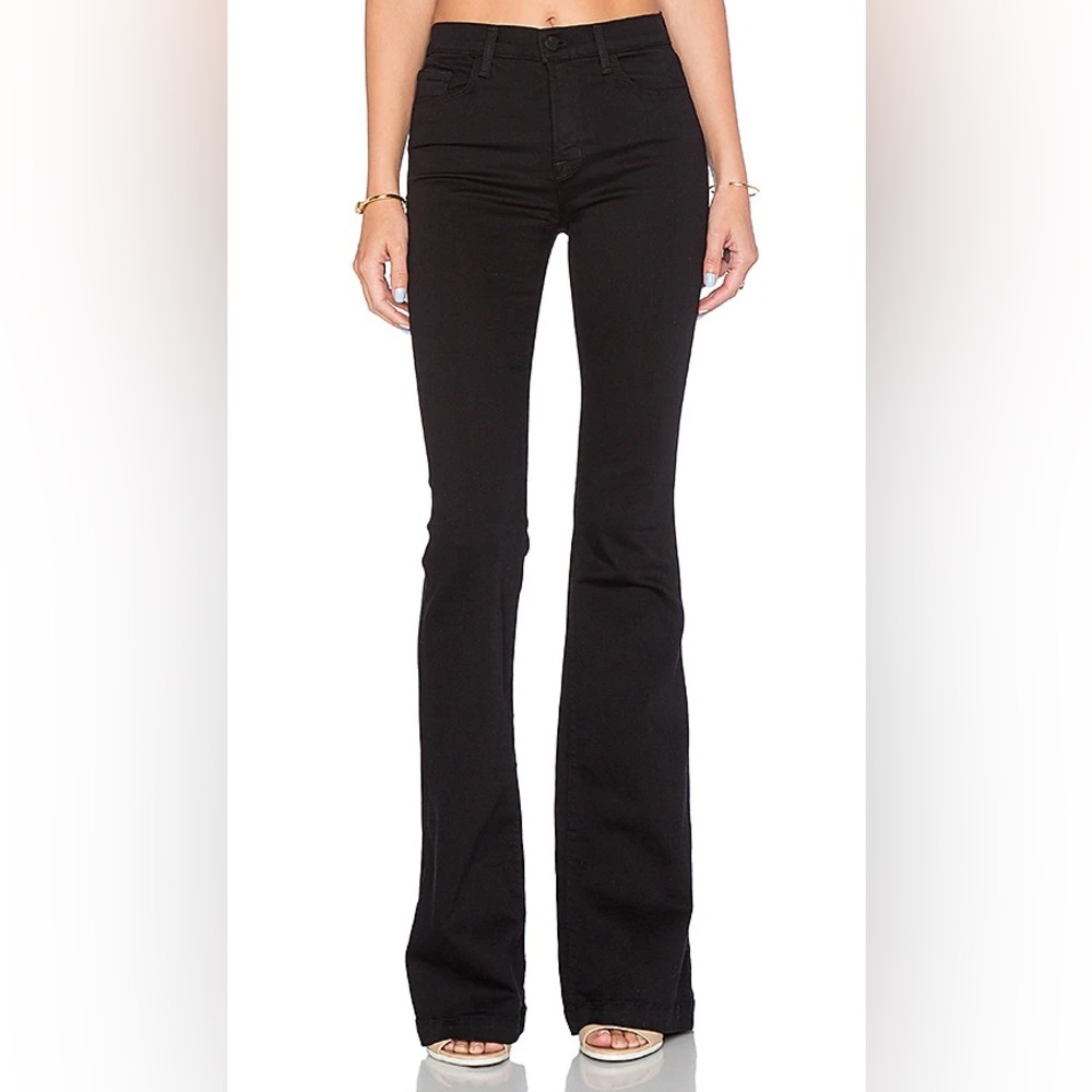 J Brand Maria Flare Jeans - Black, Size 26